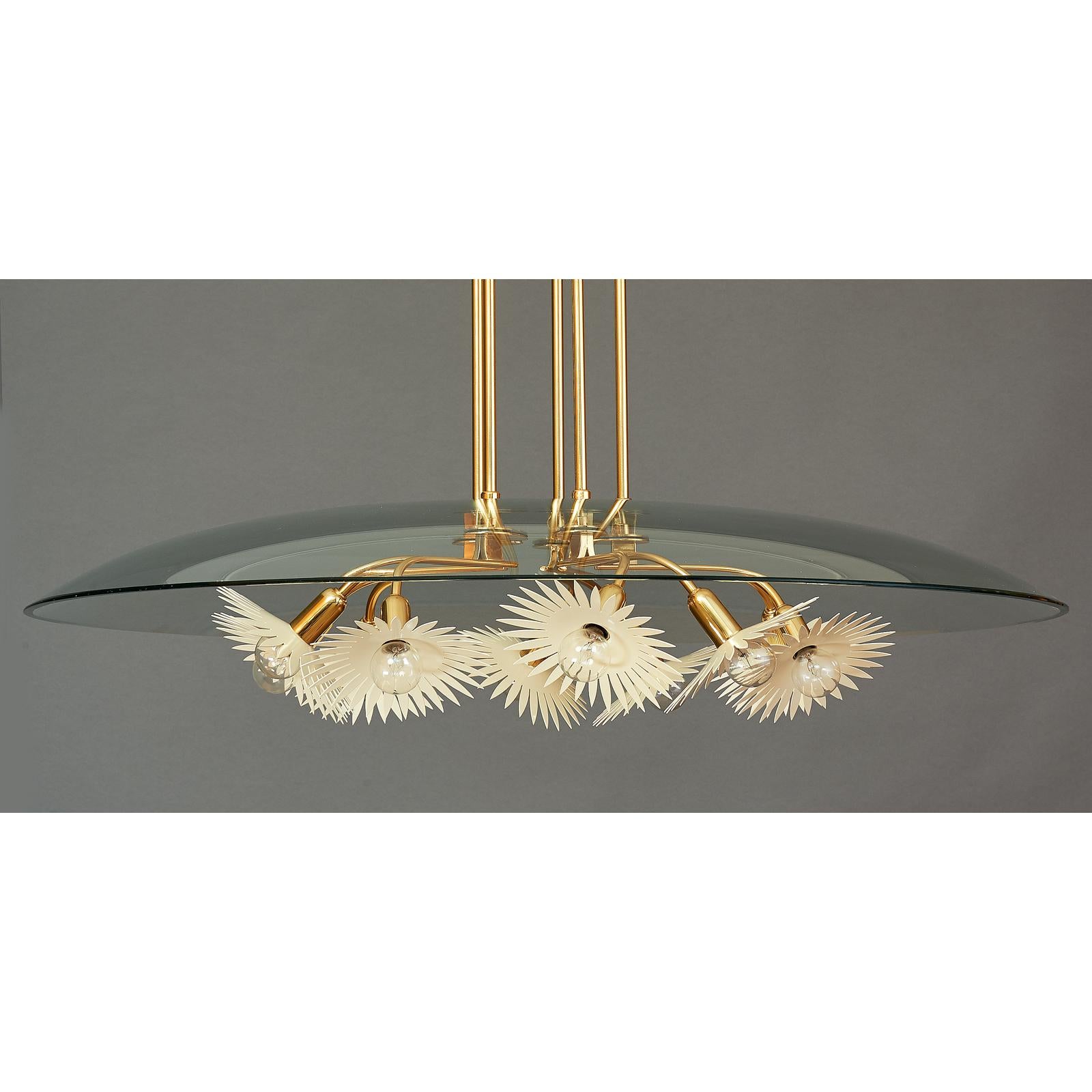 Important Fontana Arte Chandelier by Pietro Chiesa, Italy 1940s In Excellent Condition In New York, NY