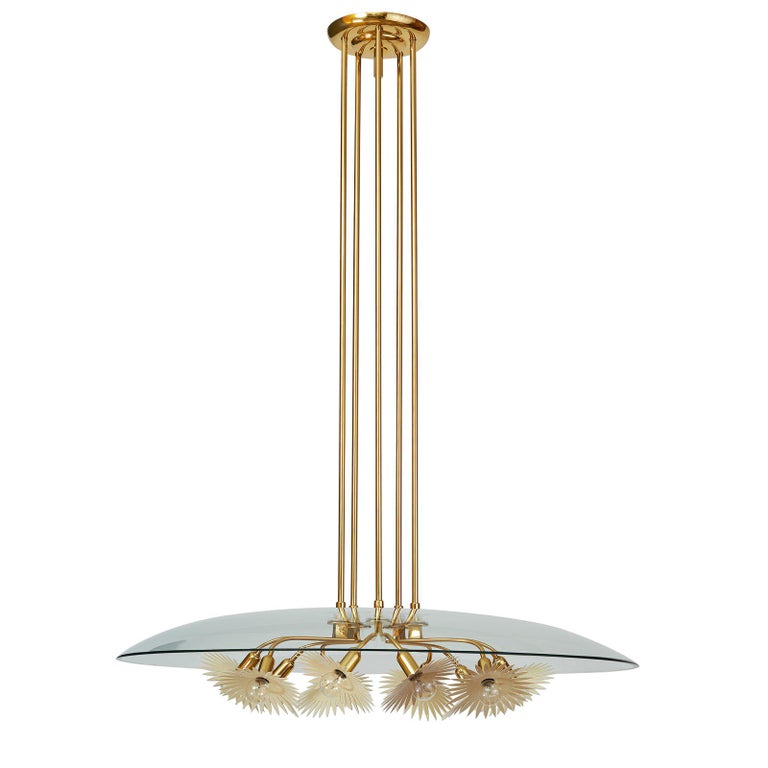 Important Fontana Arte Chandelier by Pietro Chiesa, Italy 1940s For Sale