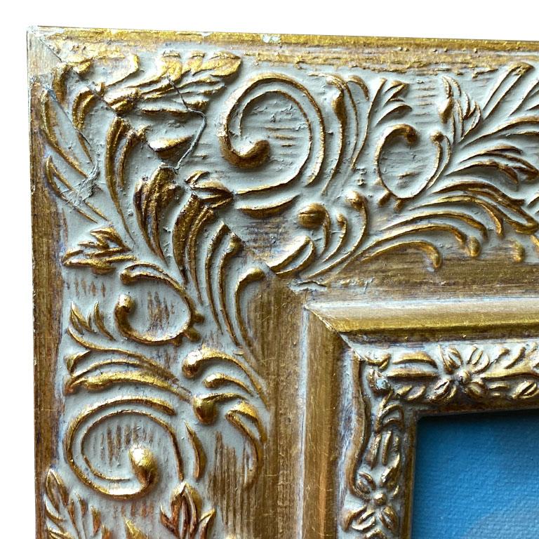 American Classical Important Framed Rectangular Pheasant Painting with Giltwood Gold Frame, Signed