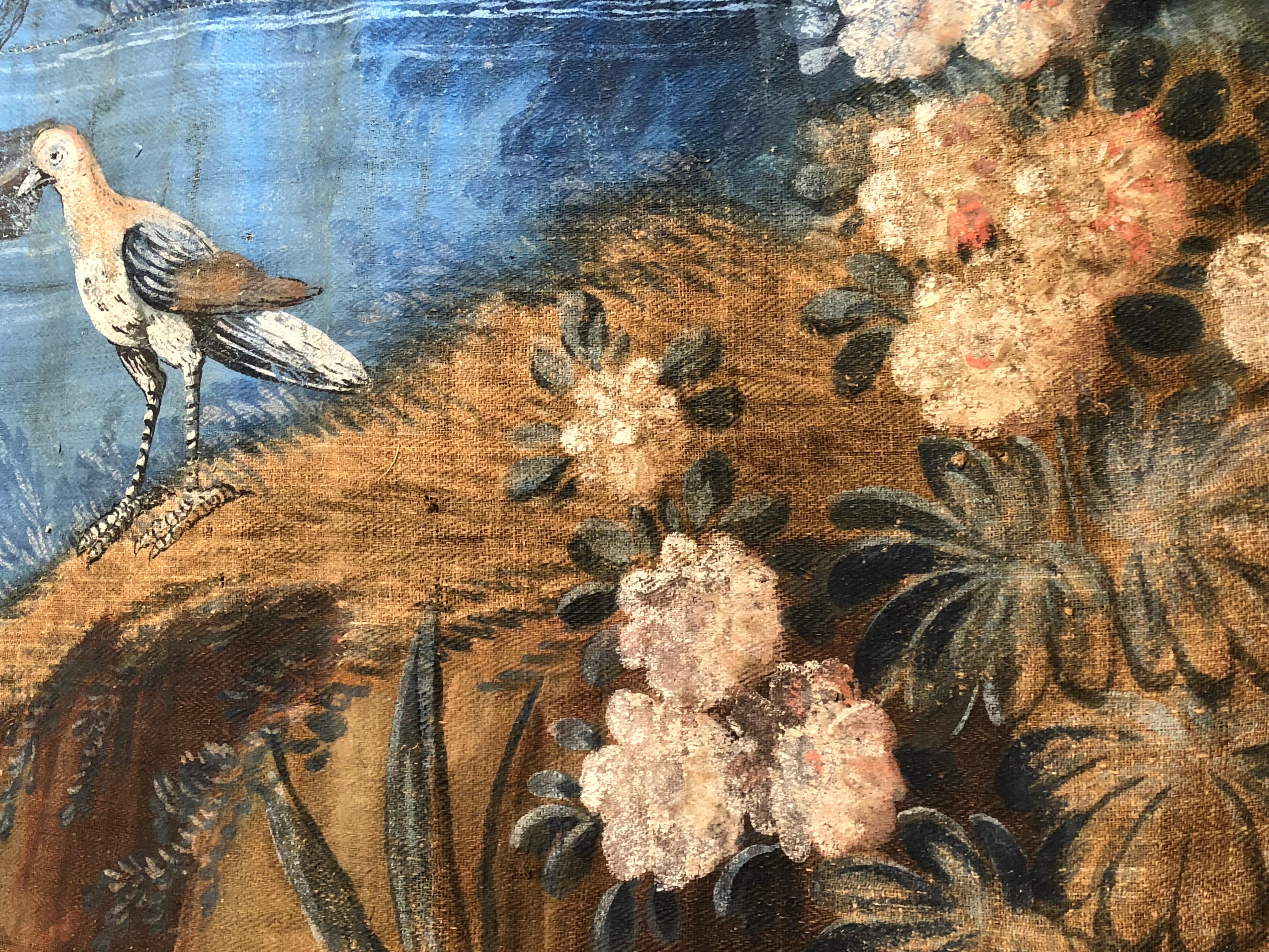Important French 18th Century Toile Peinte Tapestry 4