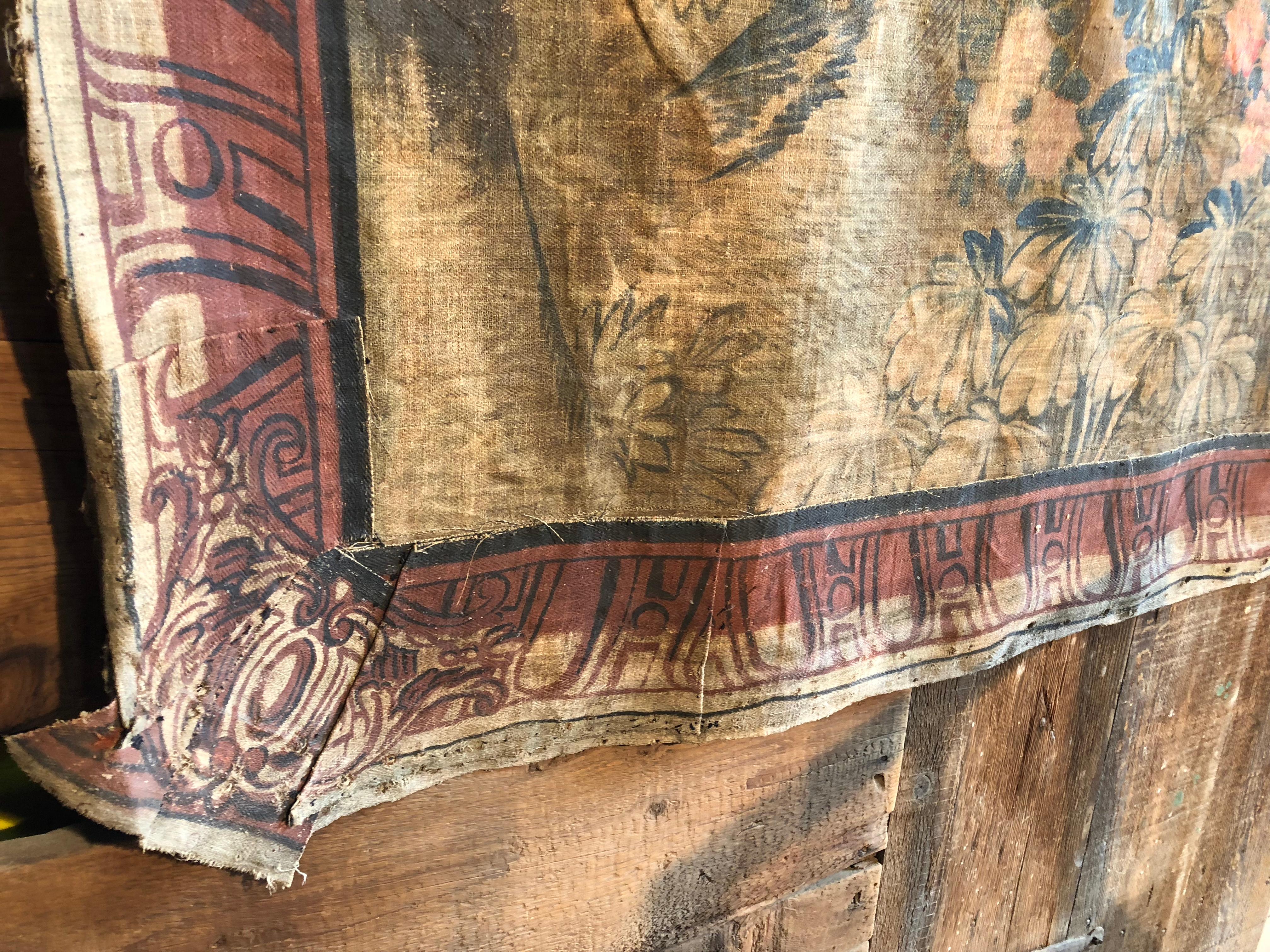 Important French 18th Century Toile Peinte Tapestry 7