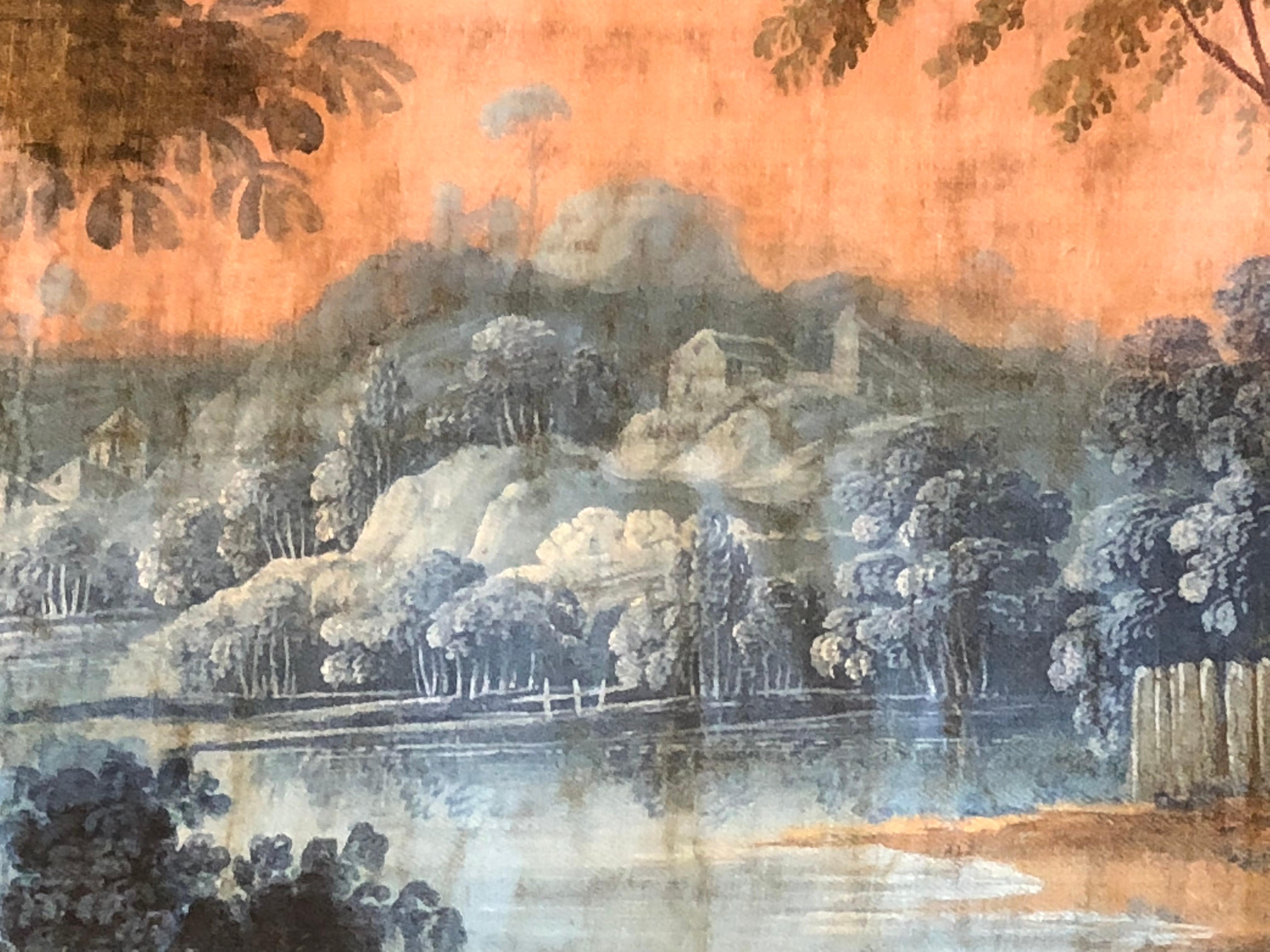 Important French 18th Century Toile Peinte Tapestry In Good Condition In Doylestown, PA