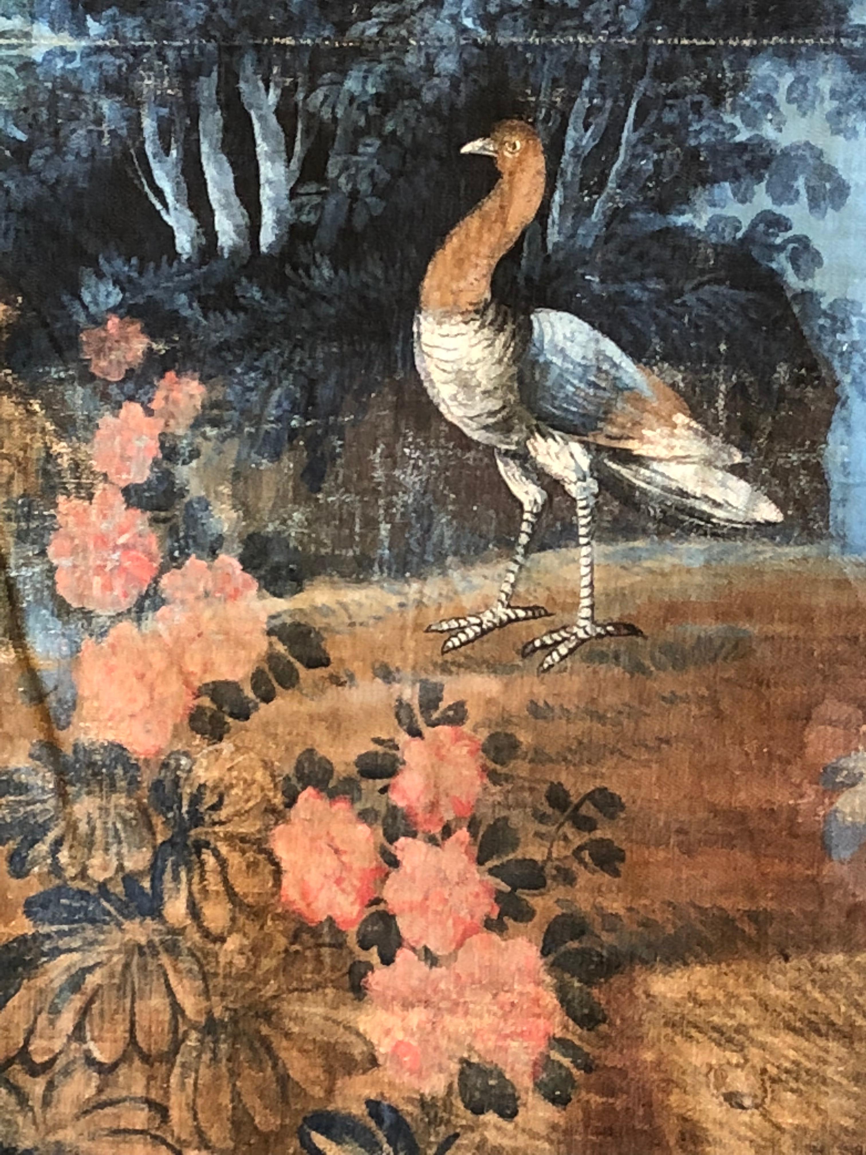 Canvas Important French 18th Century Toile Peinte Tapestry