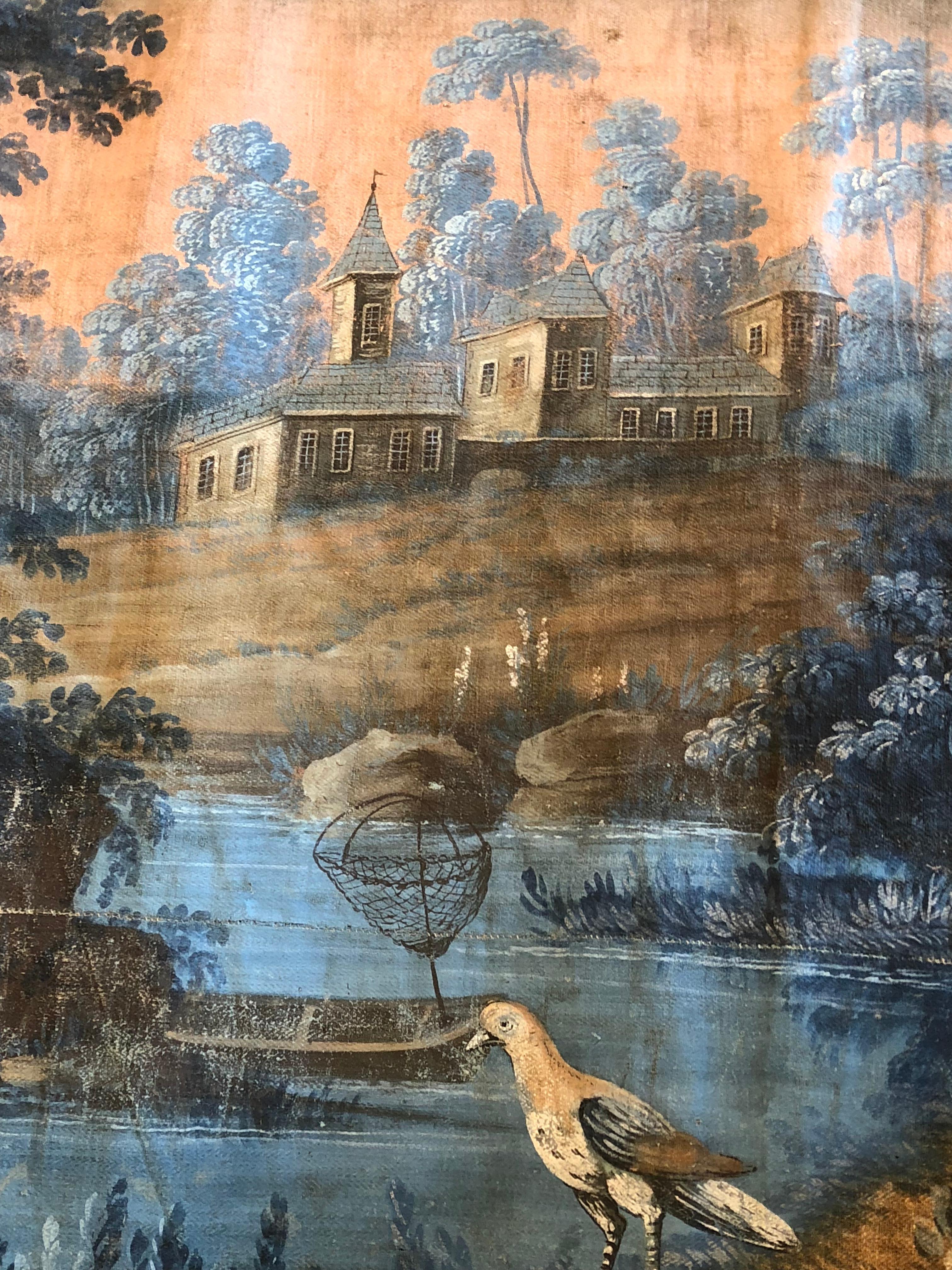 Important French 18th Century Toile Peinte Tapestry 2