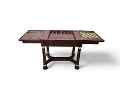 Important French 19th Century Games Table, circa 1830, with Chess, Mahjong and B
