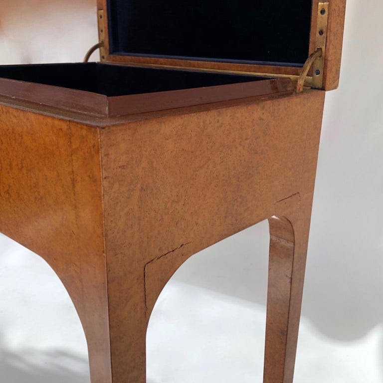 Important Art Deco Jewellery Box on Legs, France, circa 1930s For Sale