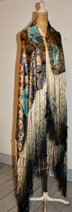 Important French Art Deco Lame Shawl