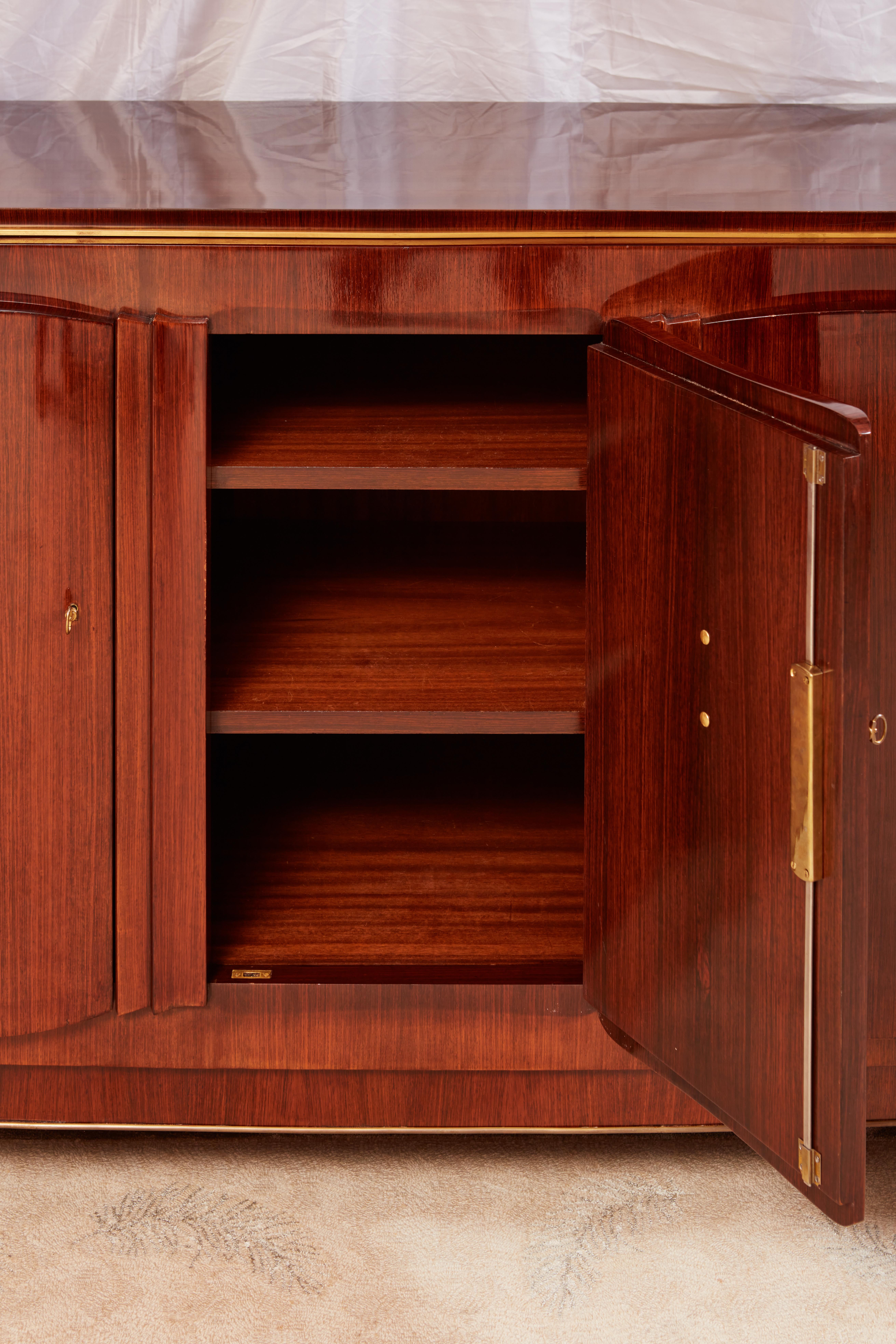 Importante credenza francese Art Déco di Jules Leleu in vendita 5