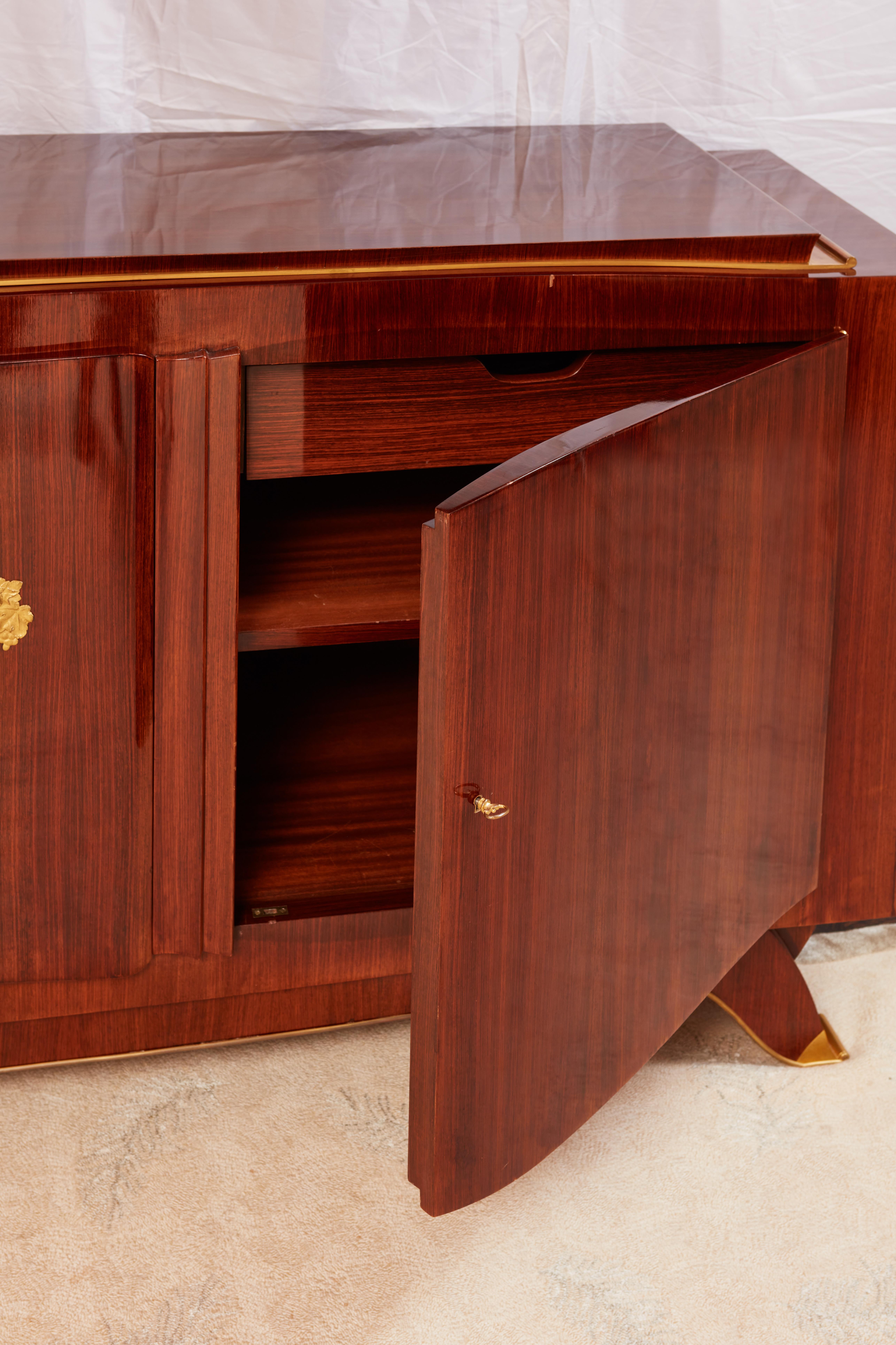 Importante credenza francese Art Déco di Jules Leleu in vendita 6