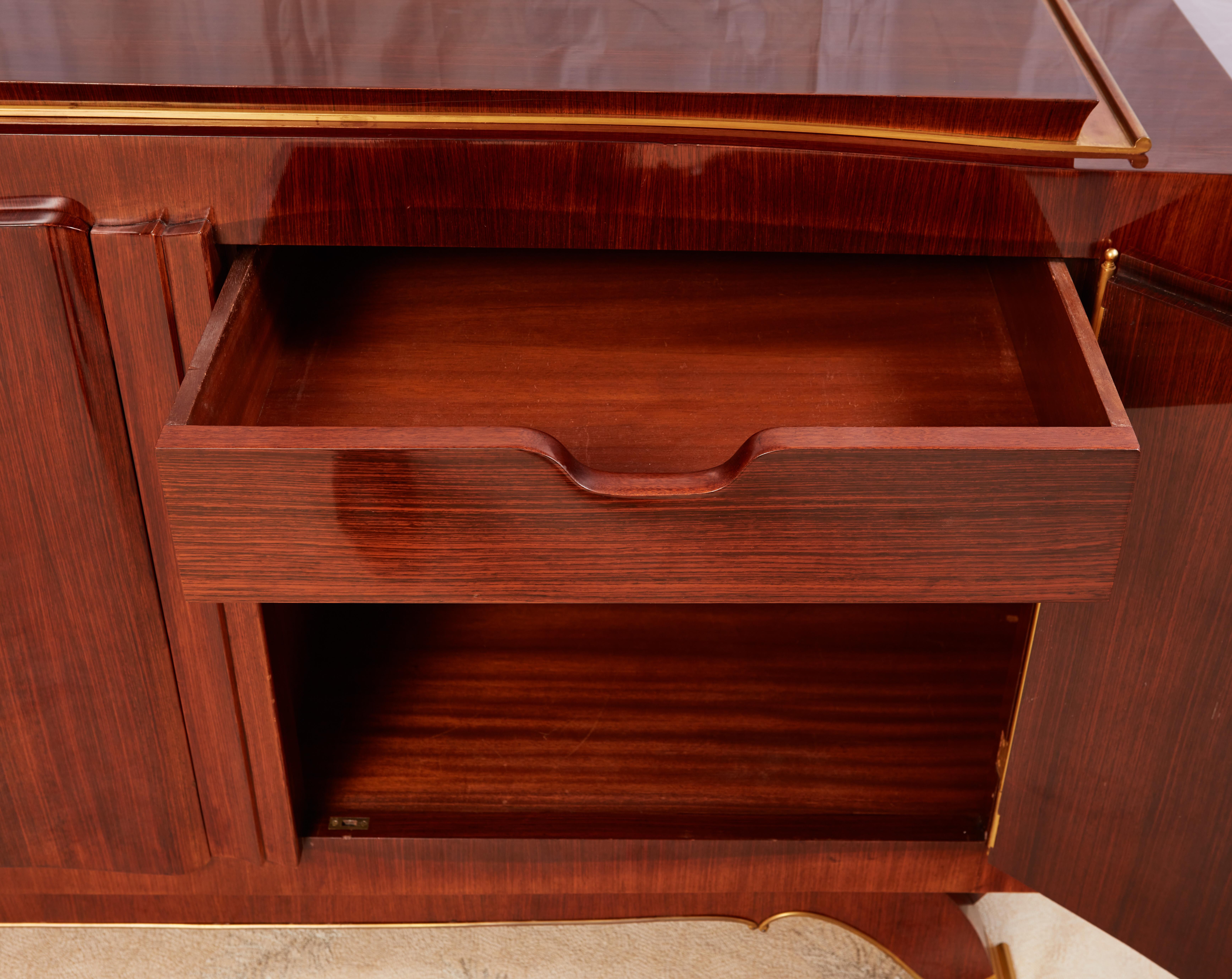Importante credenza francese Art Déco di Jules Leleu in vendita 8