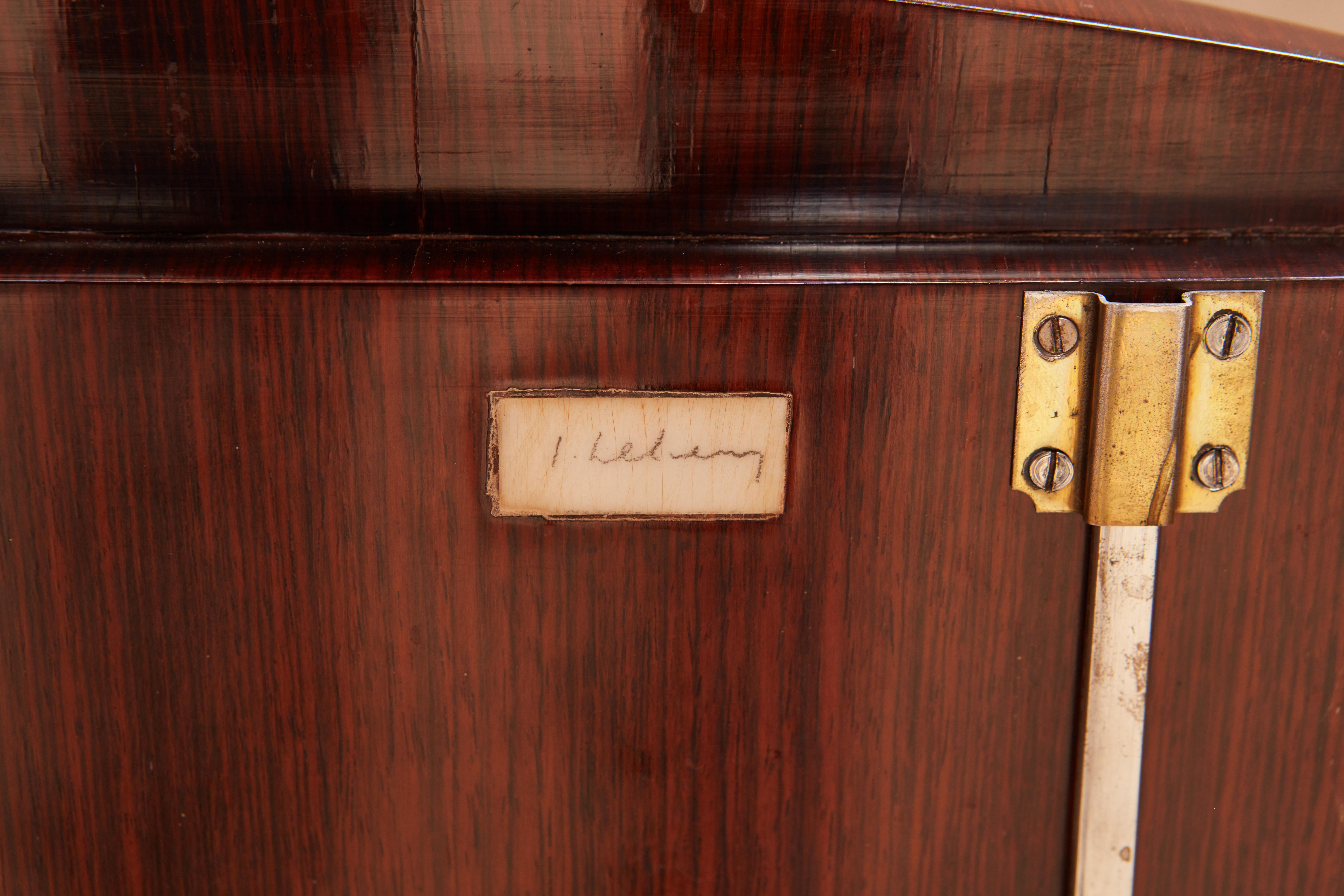 Bronzo Importante credenza francese Art Déco di Jules Leleu in vendita