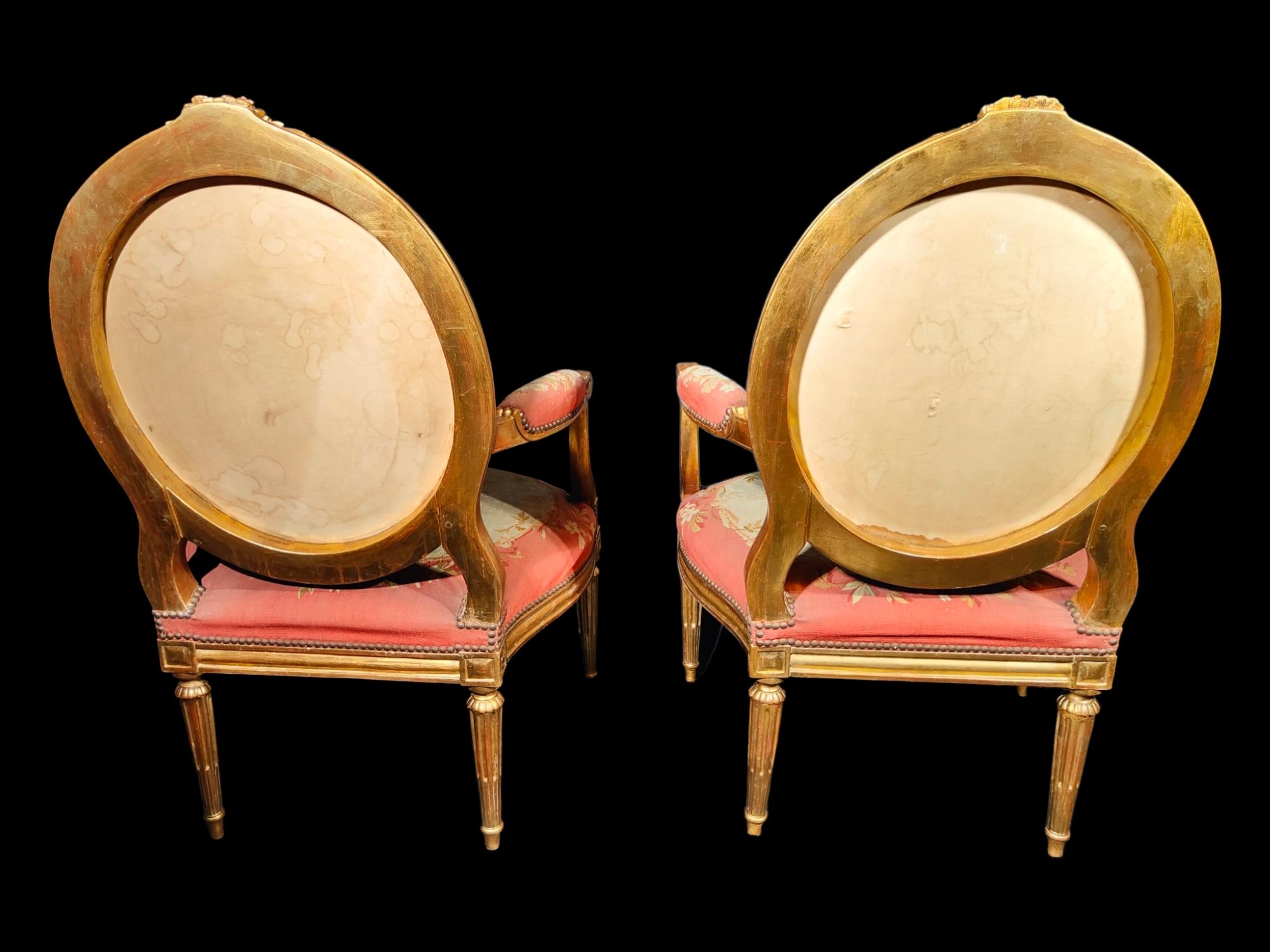 Important French Chairs From The 18th Century Signed By Claude Chevigny For Sale 5