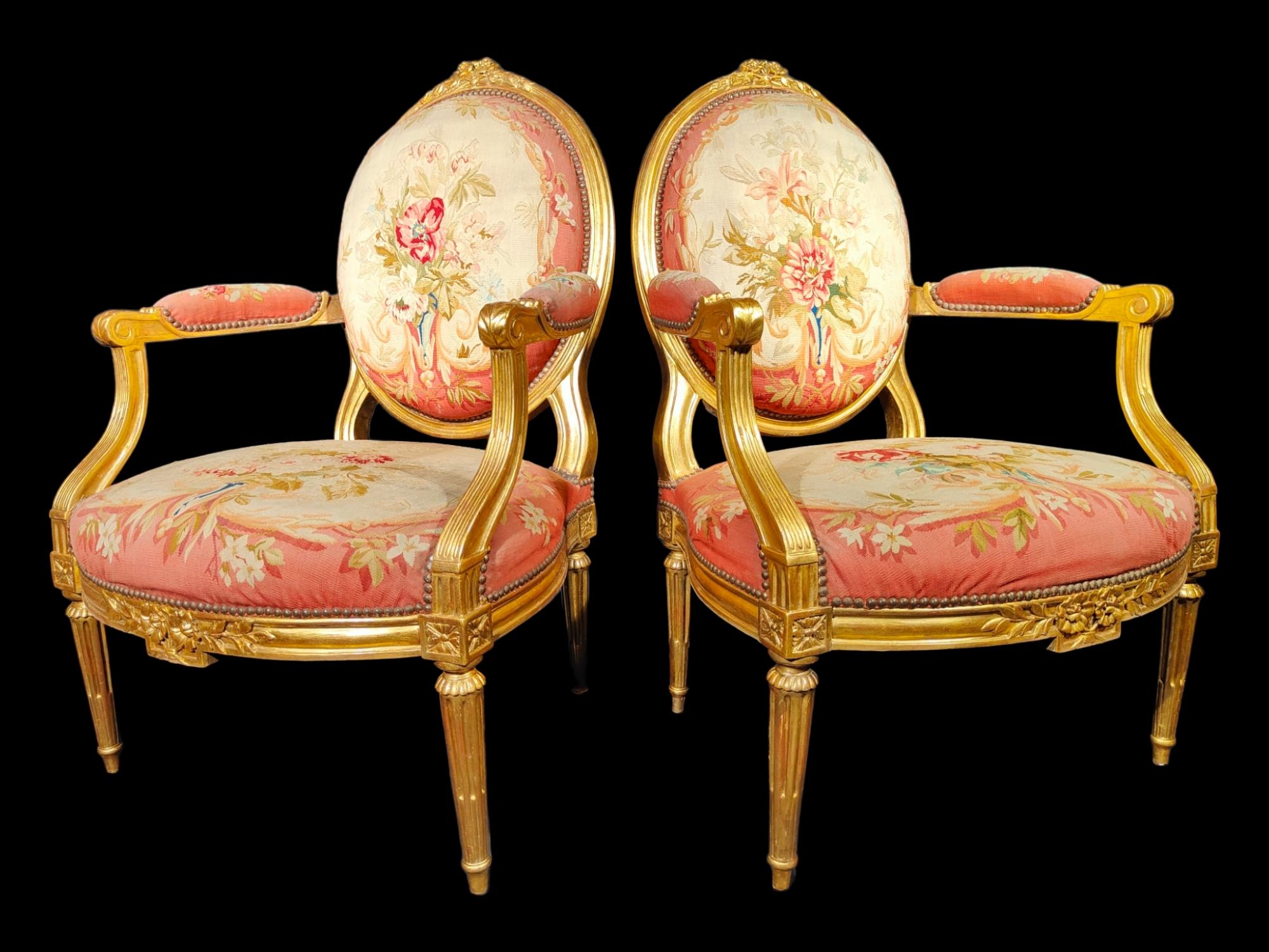 Important French Chairs From The 18th Century Signed By Claude Chevigny For Sale 8