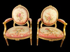 Important French Chairs From The 18th Century Signed By Claude Chevigny