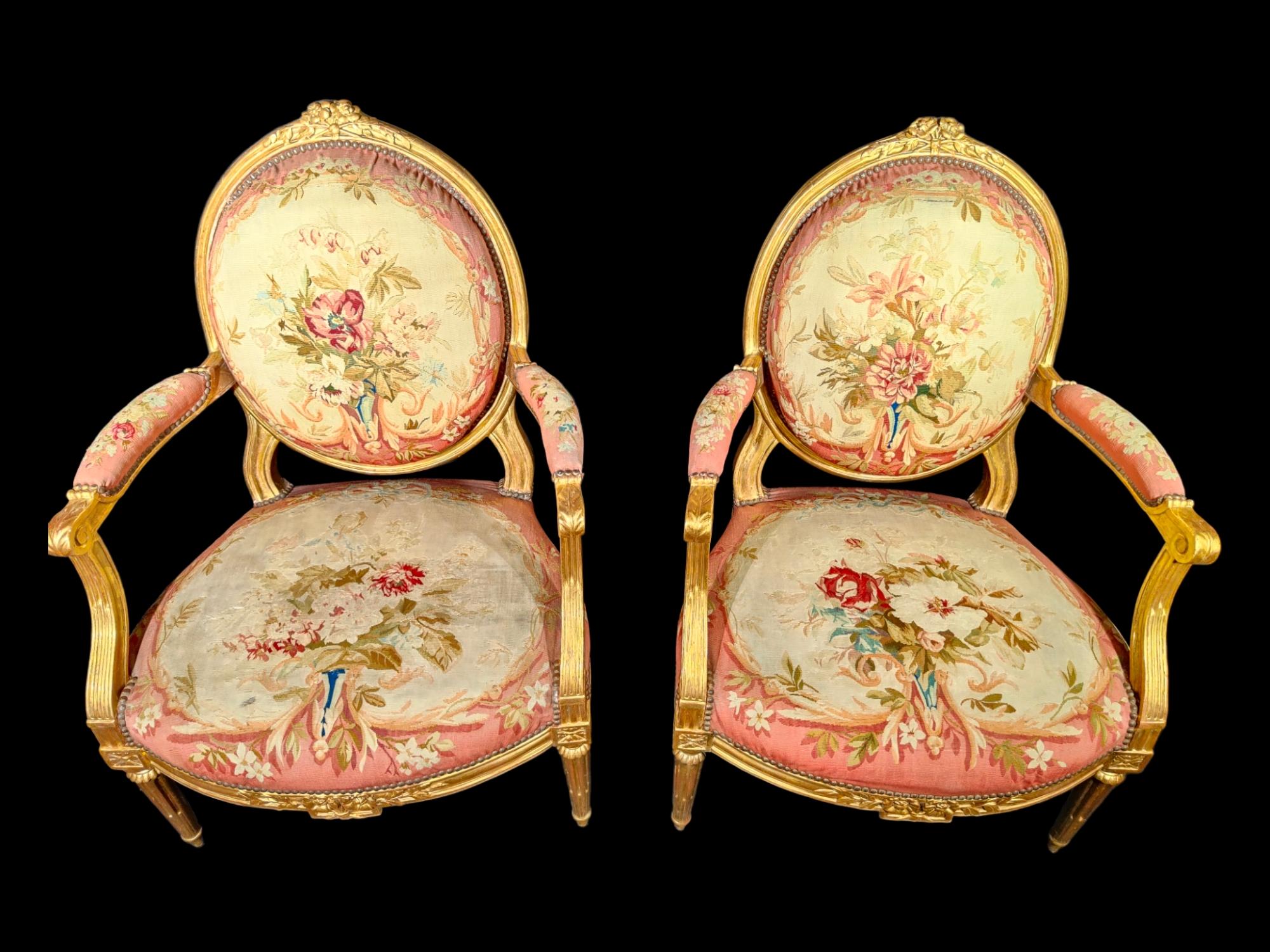 Important French Chairs From The 18th Century Signed By Claude Chevigny In Good Condition For Sale In Madrid, ES