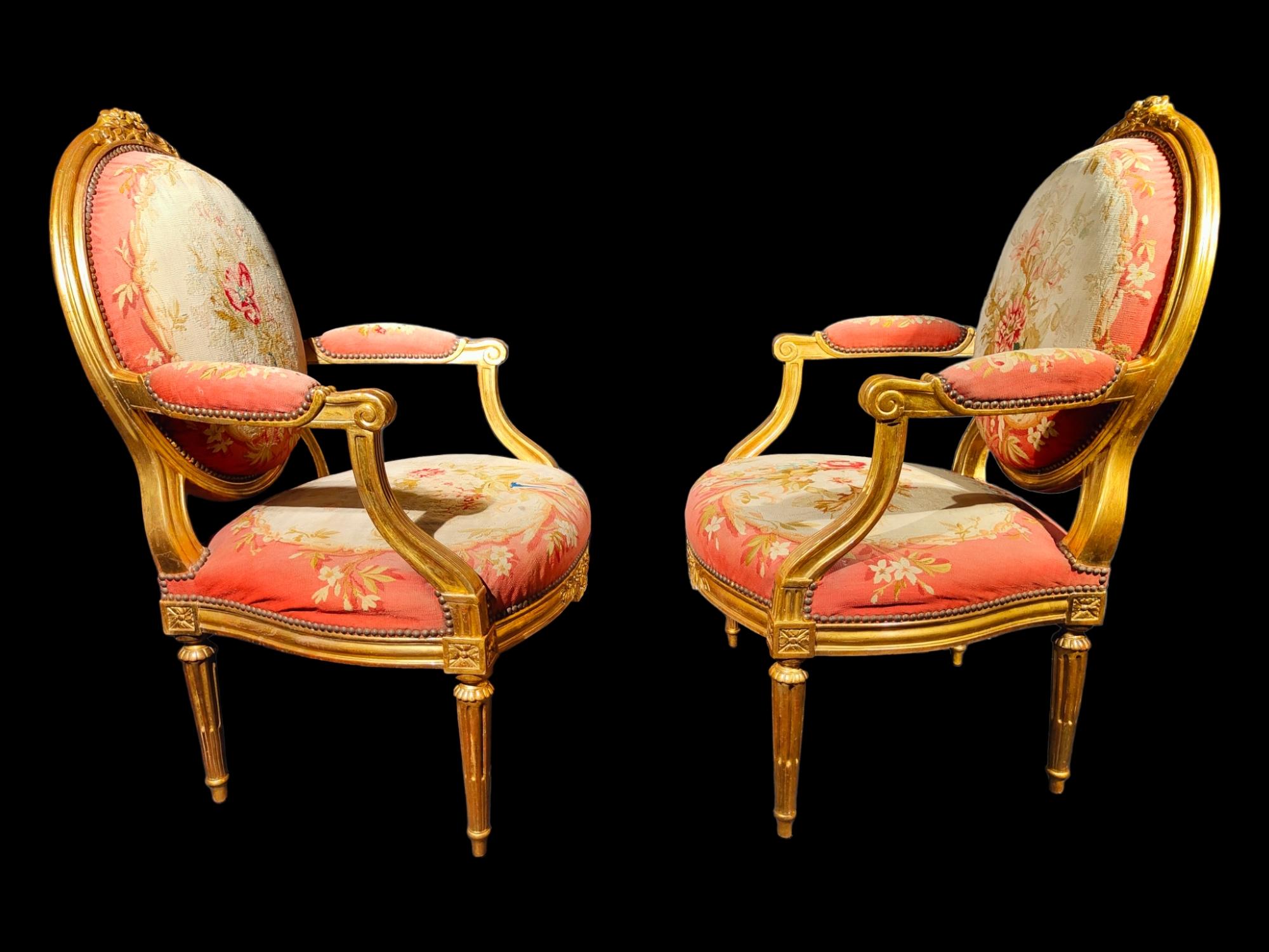 Important French Chairs From The 18th Century Signed By Claude Chevigny For Sale 4