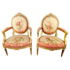 Important French Chairs From The 18th Century Signed By Claude Chevigny