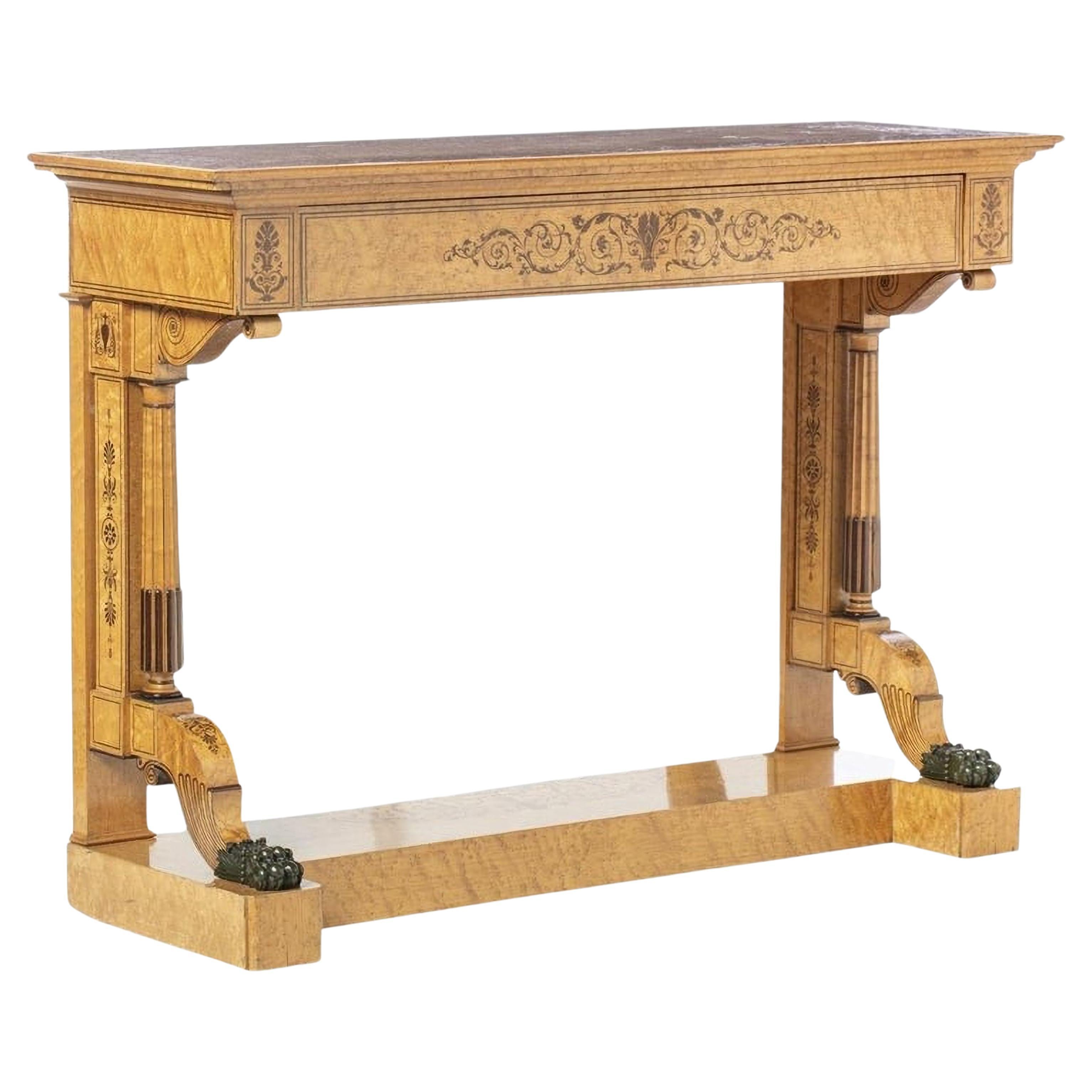 Importante table console française, XIXe siècle en vente