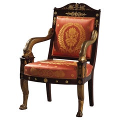 Important French Empire Early 19th Century Armchair