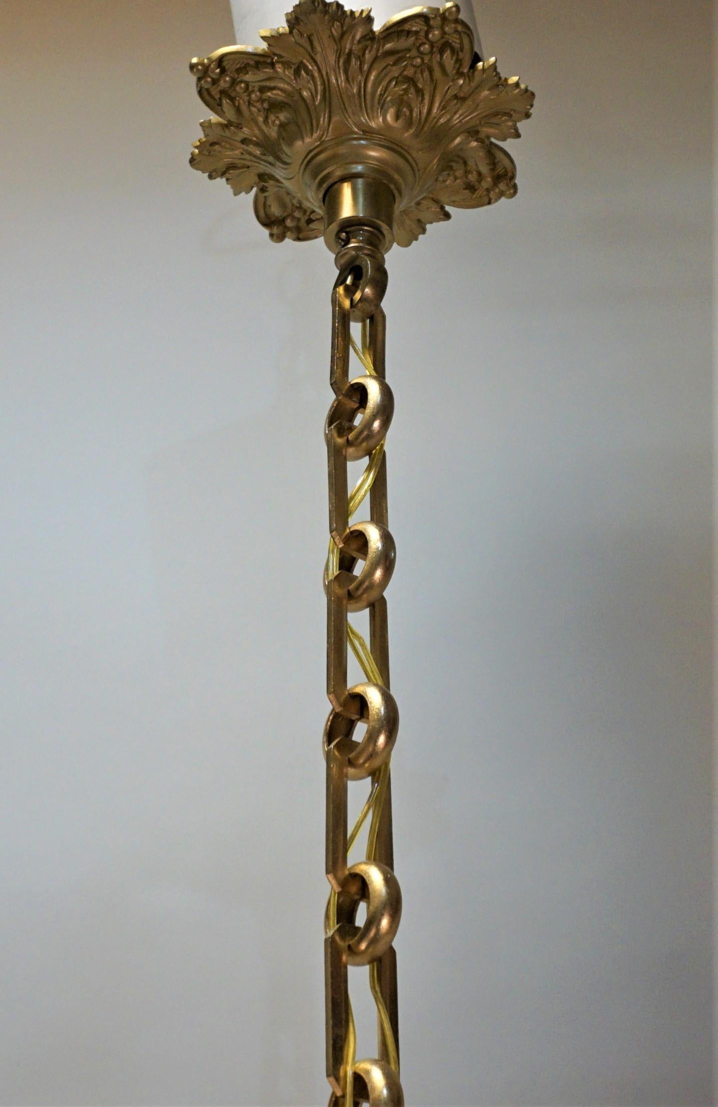 Important French Gilt Bronze Chandelier, Early 20th Century by E. Mottheau 4