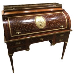 Important French Louis XVI Cylinder Desk, circa 1825