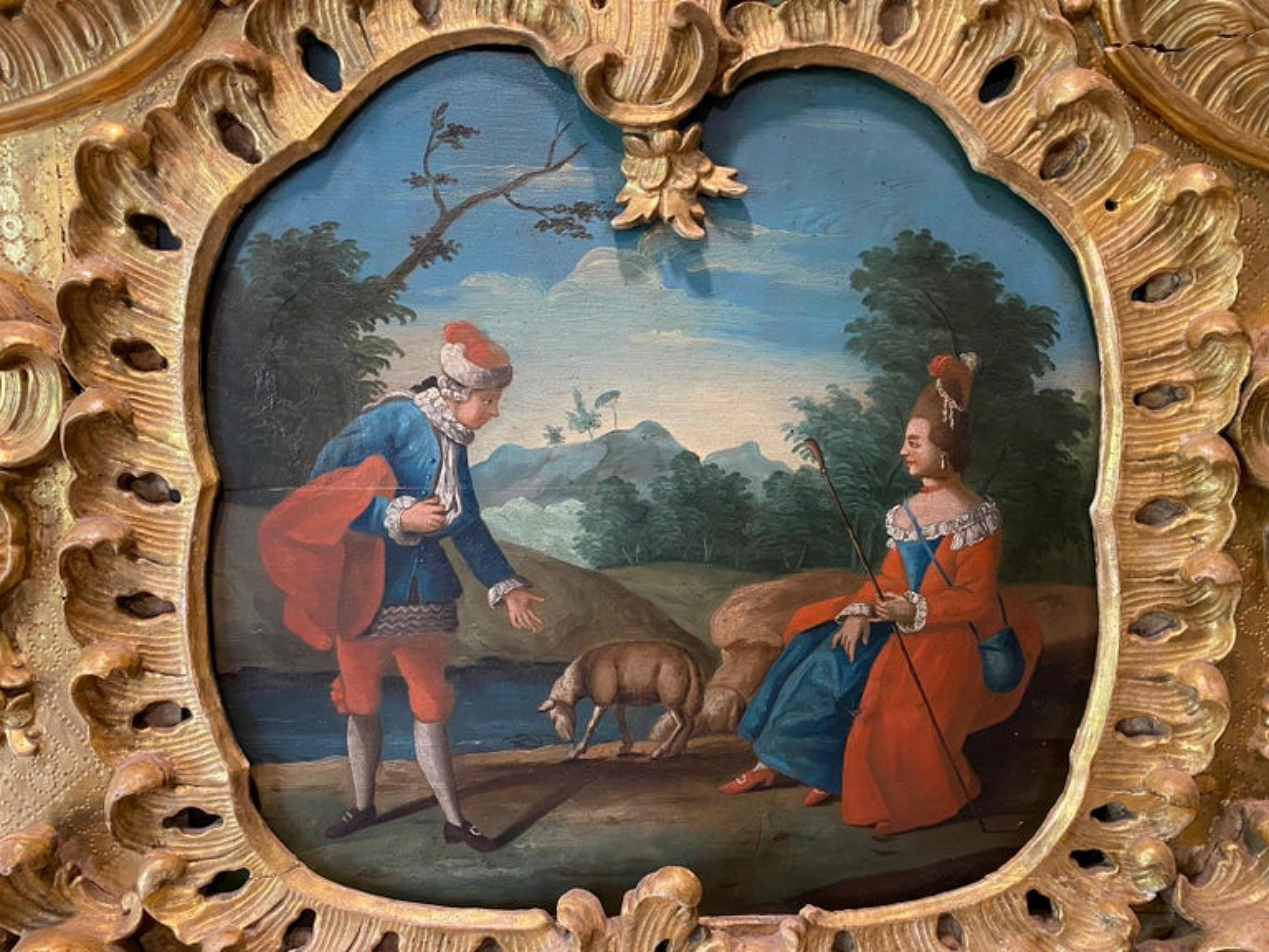 Important miroir et console français de 1760/70 du 18ème siècle en vente 5