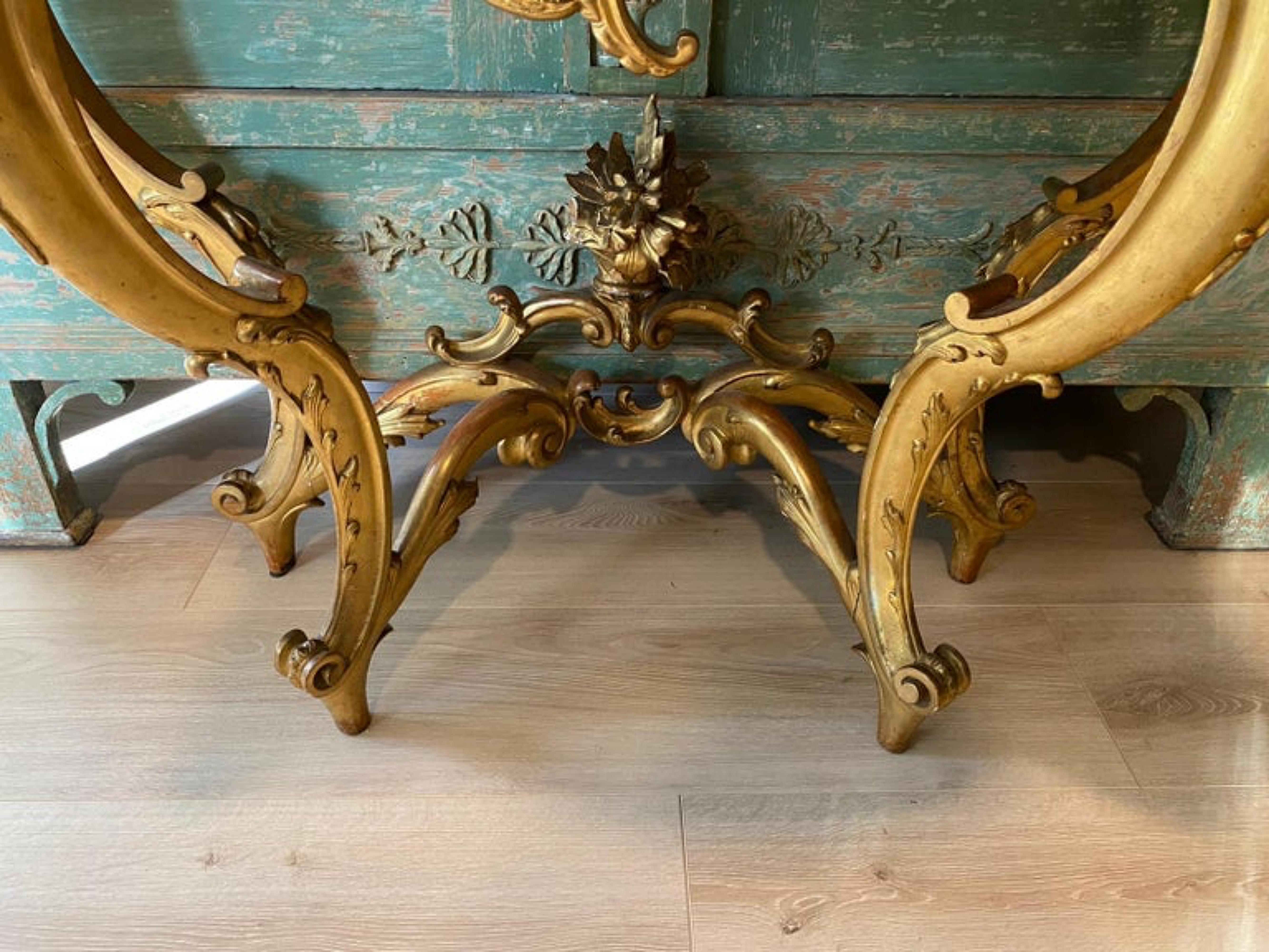 Français Important miroir et console français de 1760/70 du 18ème siècle en vente