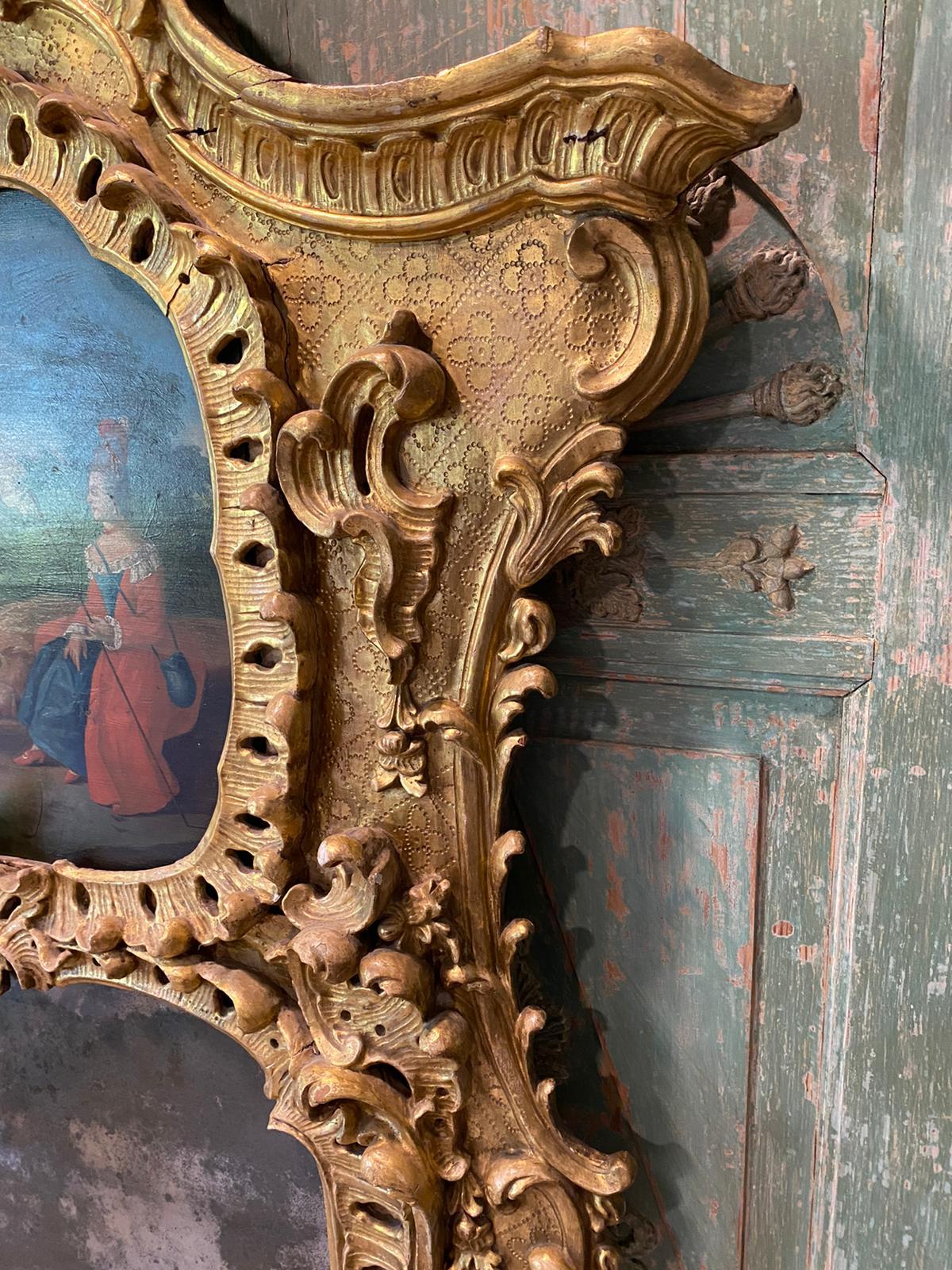 Bedeutender französischer Spiegel und Konsole aus dem 18. Jahrhundert (Holz) im Angebot