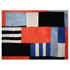 Important French moderne Signed Carpet by Sonia Delaunay 20th century – No. 1579