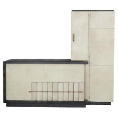 Importante Gabinete Pergamino Modernista Francés C. 1937