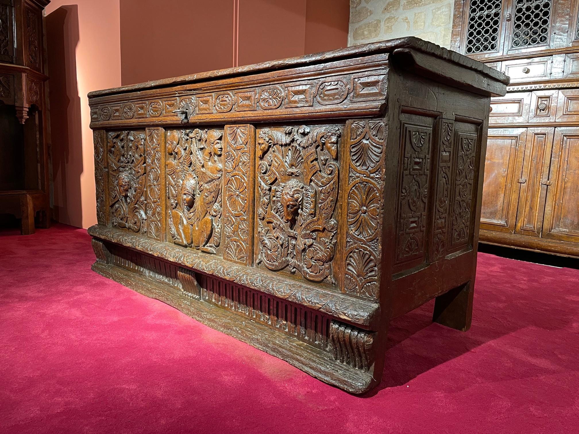 18th Century and Earlier Important French Renaissance Chest For Sale