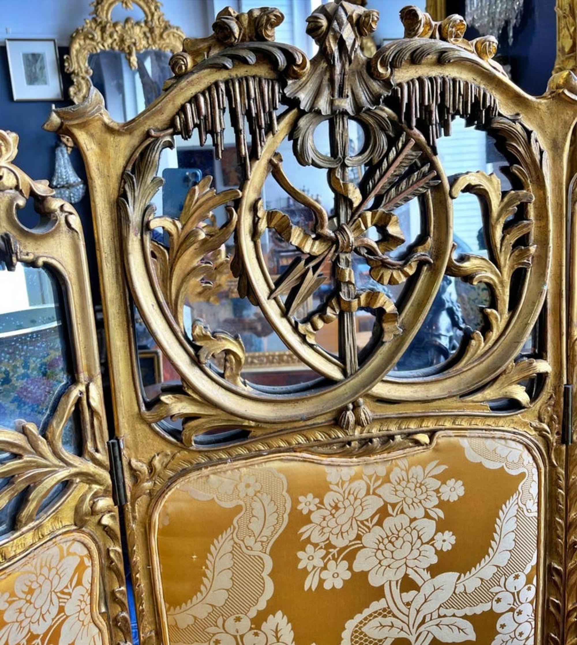 Rococo Important French Room Divider, 19th Century For Sale