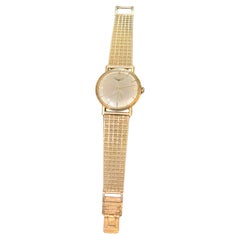 Important French Swiss 14KT Gold Longines Automatic Watch with 14KT Gold Band