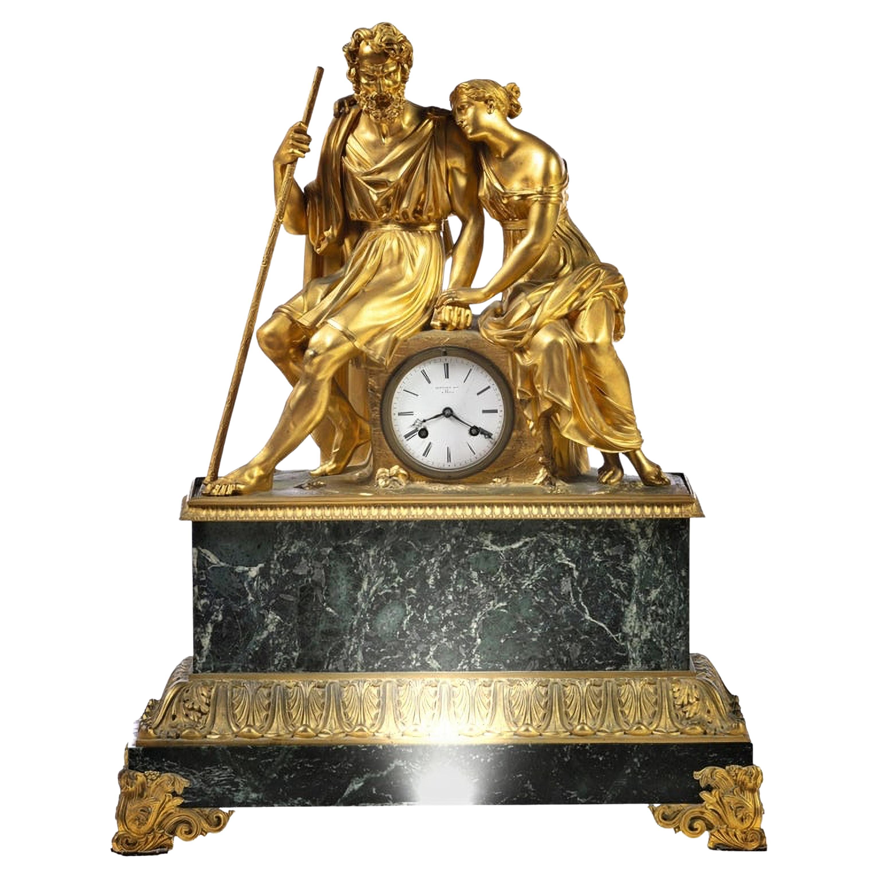 Importante horloge de table française, 19e siècle 