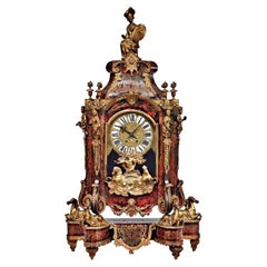 Antique Important French Table Clock, Louis XIV, 18th Century