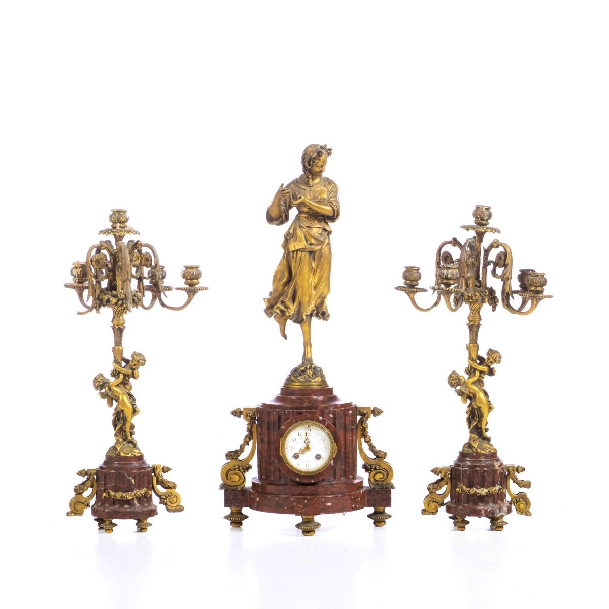 Important Garniture French, Late 19th Century In Good Condition For Sale In Madrid, ES