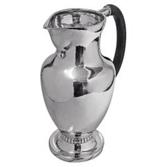 Important Georg Jensen Early Mark Antique Silver Pitcher, Denmark, 1909-14