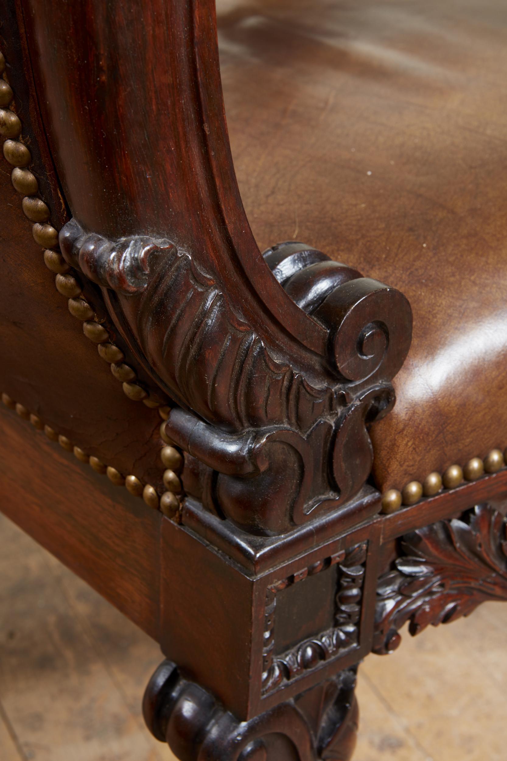 Important fauteuil en bois de rose George IV en vente 2