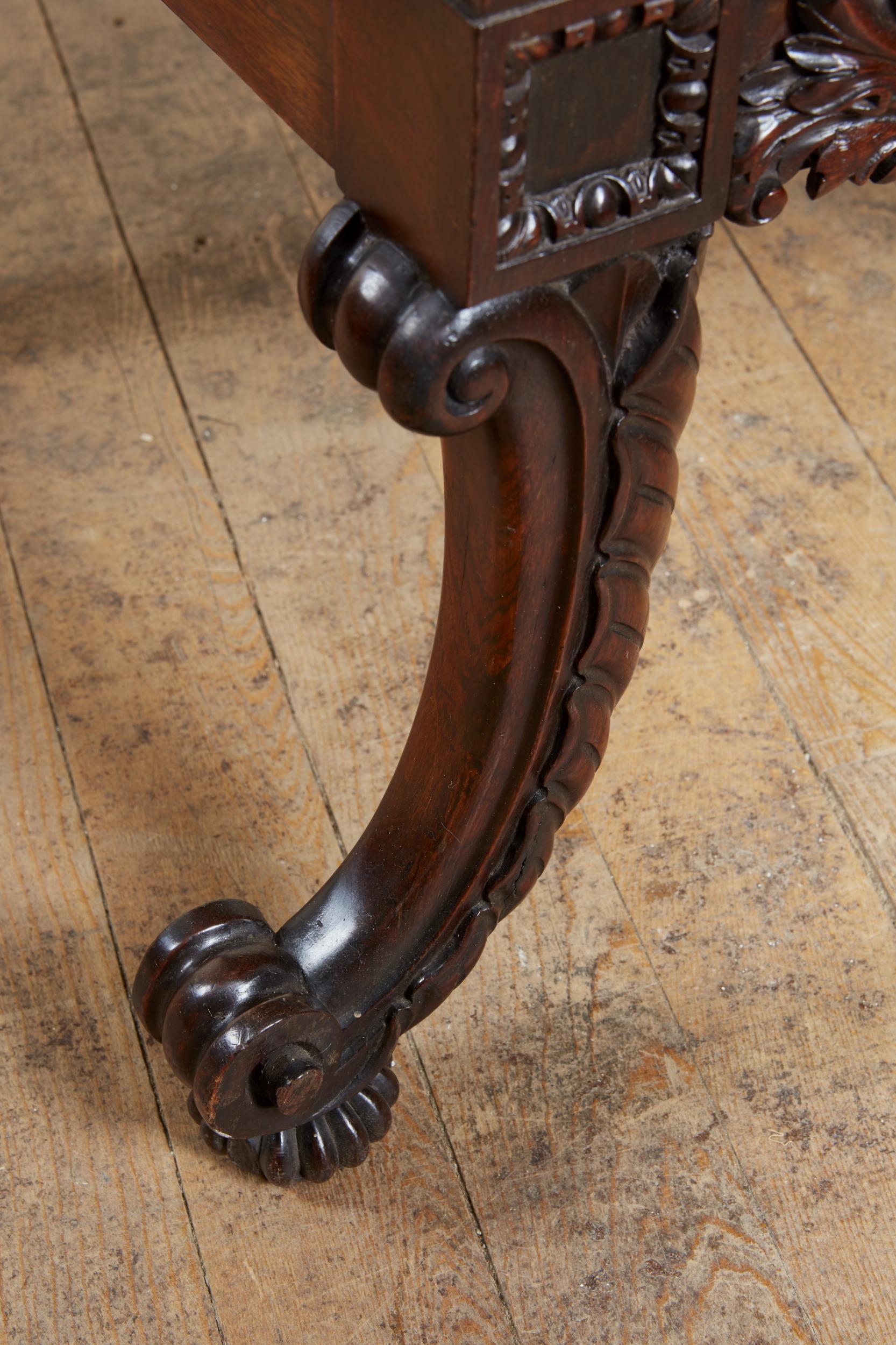 Important fauteuil en bois de rose George IV en vente 3