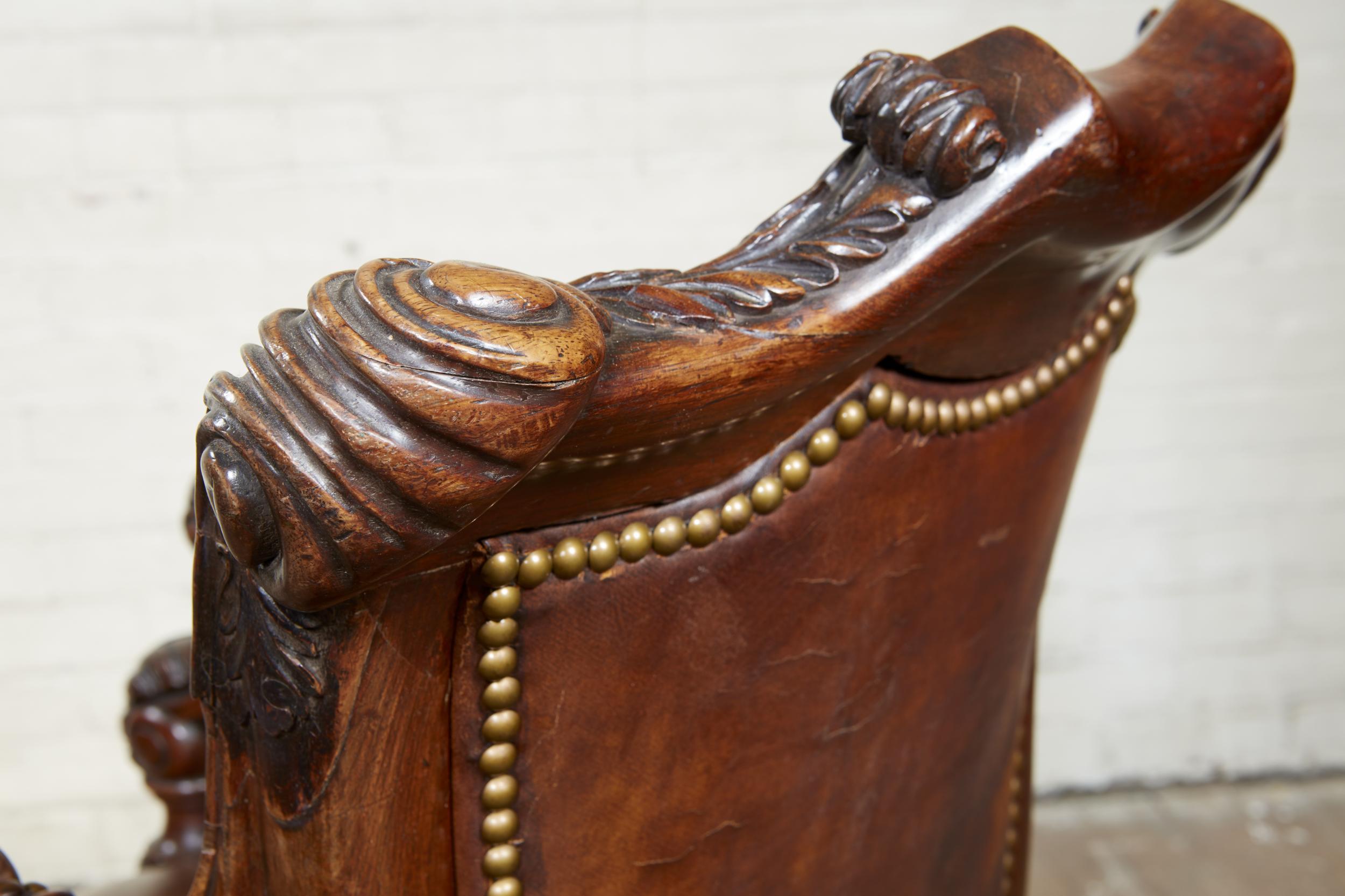Important fauteuil en bois de rose George IV en vente 5