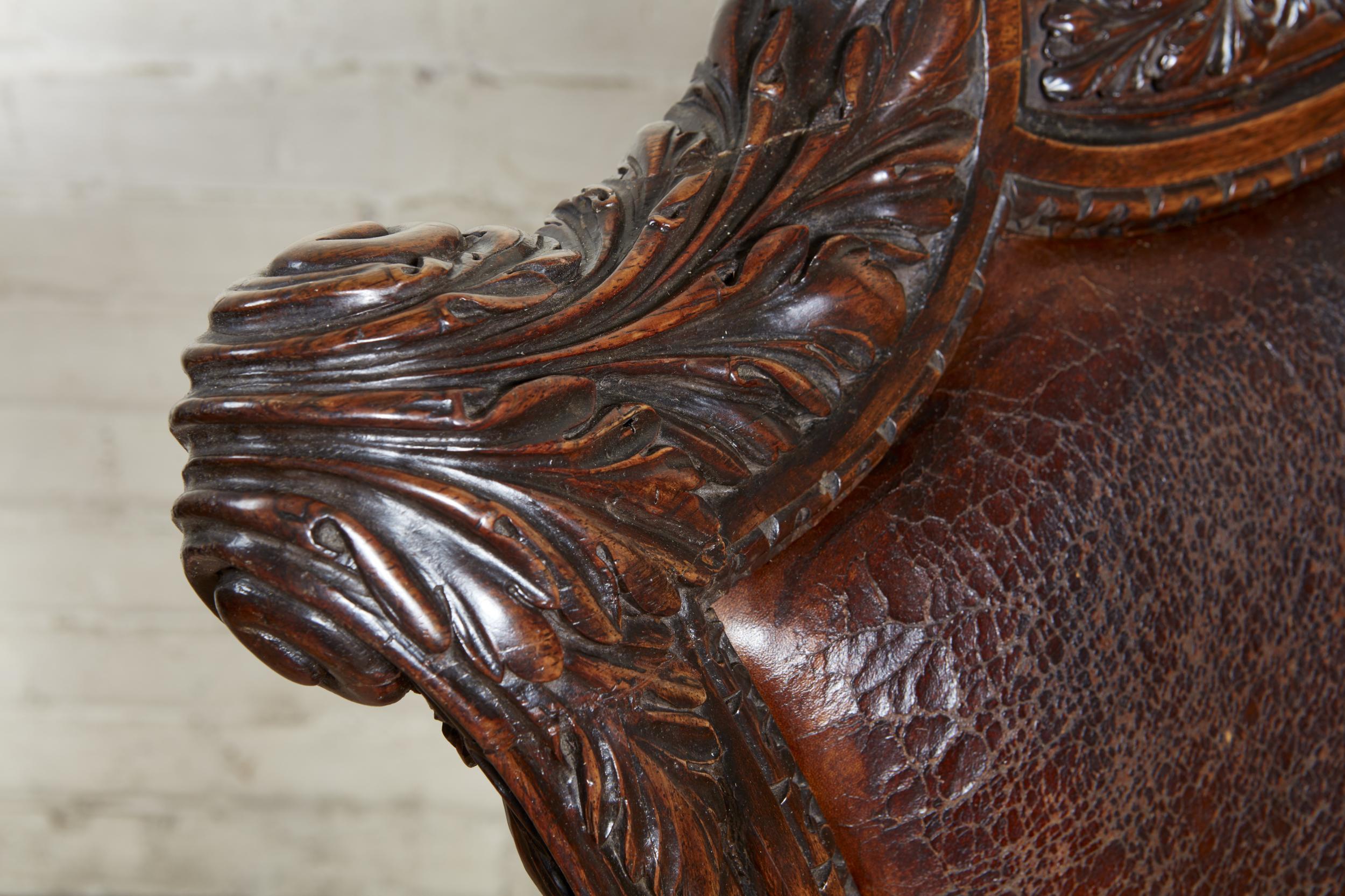 Regency Important fauteuil en bois de rose George IV en vente