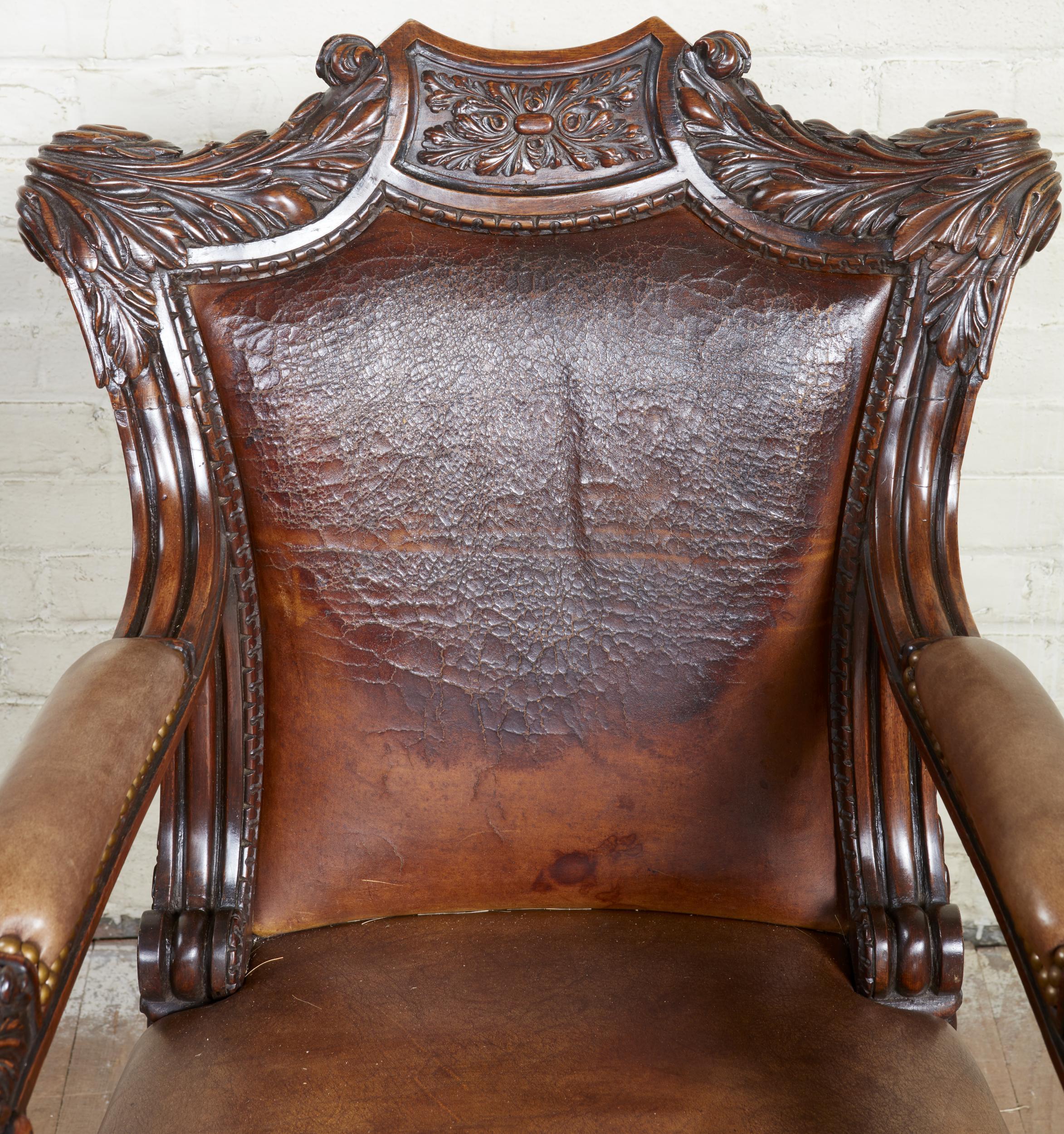 Important fauteuil en bois de rose George IV Bon état - En vente à Greenwich, CT