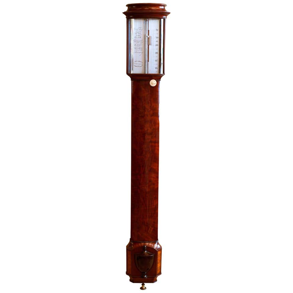 18th Century English Mahogany Cased Stick Barometer by Dolland of ...
