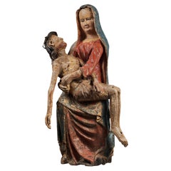 Antique Important German Pietà from the, 14th Century
