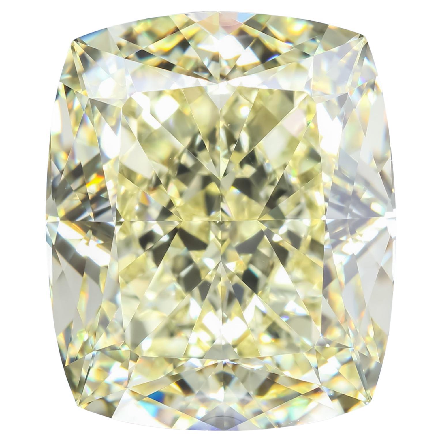 Alexander Important Diamant certifié GIA 23.01ct Cushion Fancy Yellow VS1 