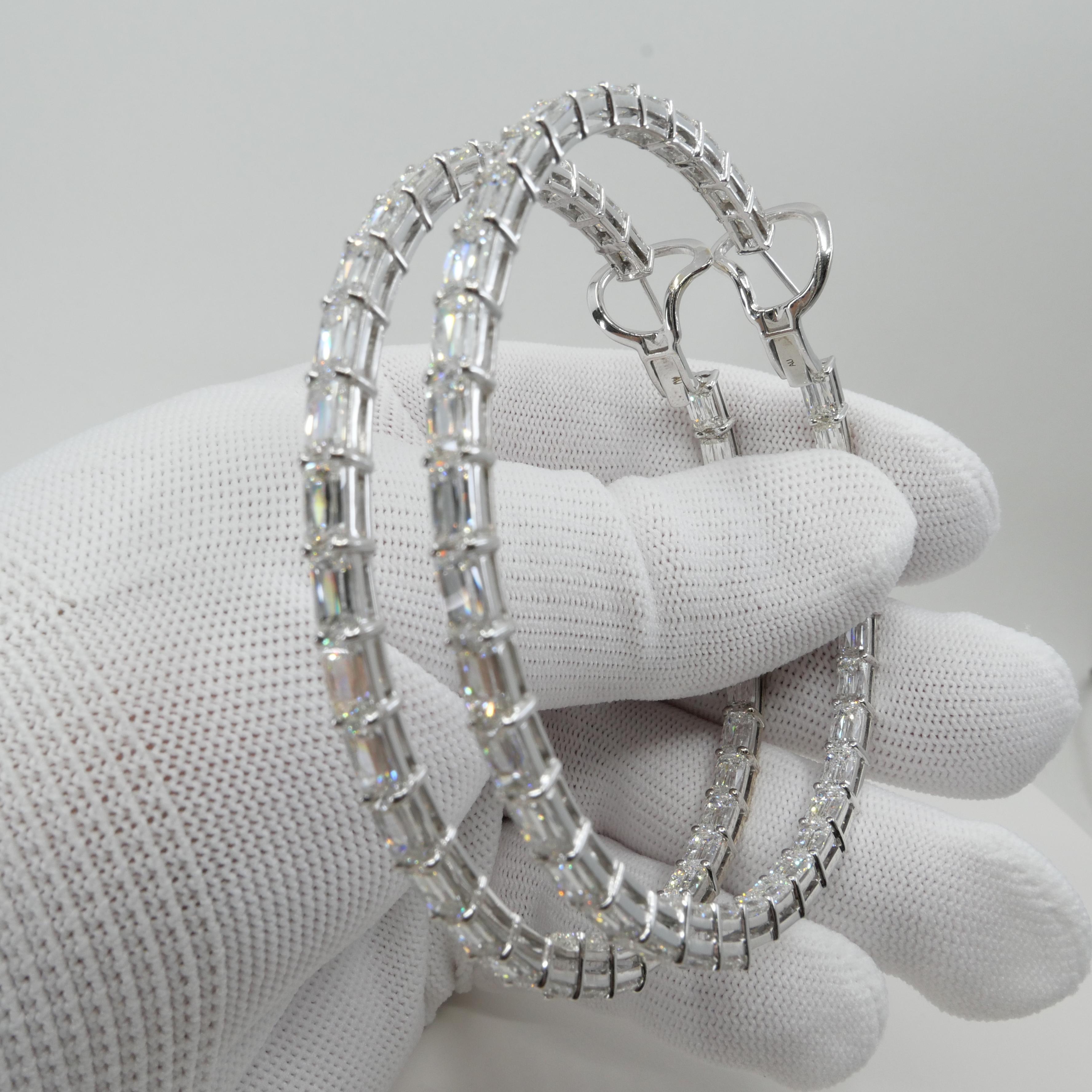  Importantes boucles d'oreilles en diamants taille Ashoka de 31 carats certifiés GIA. Substantiel.  Pour femmes 