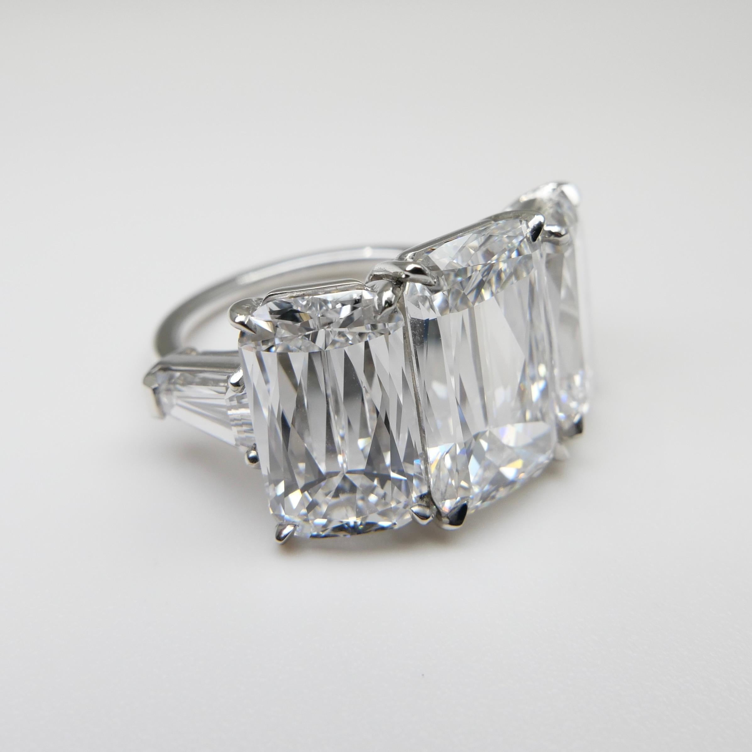 Important GIA Certified D IF Ashoka Diamond Cocktail Ring, Exquisitely Matched 2