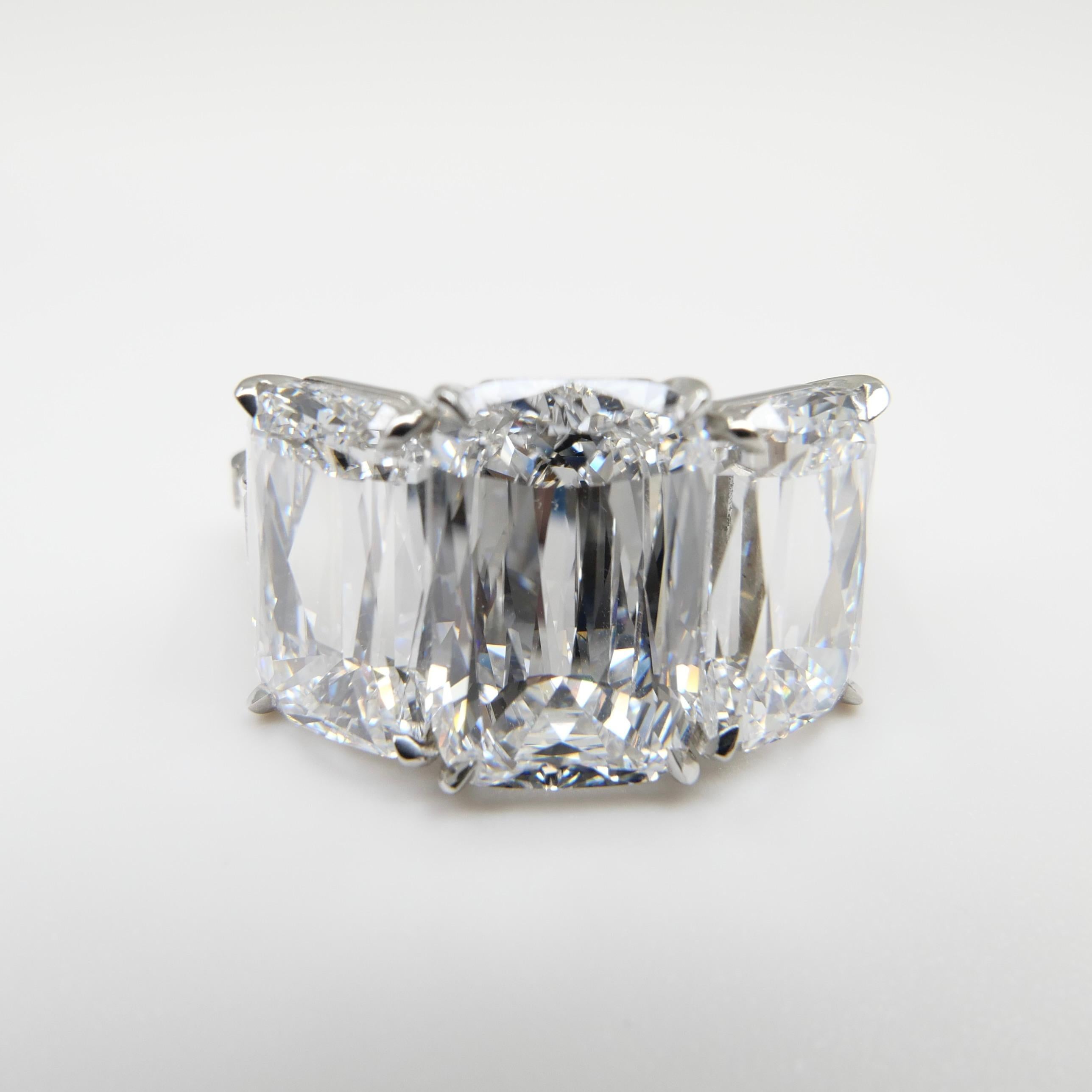 Important GIA Certified D IF Ashoka Diamond Cocktail Ring, Exquisitely Matched 4