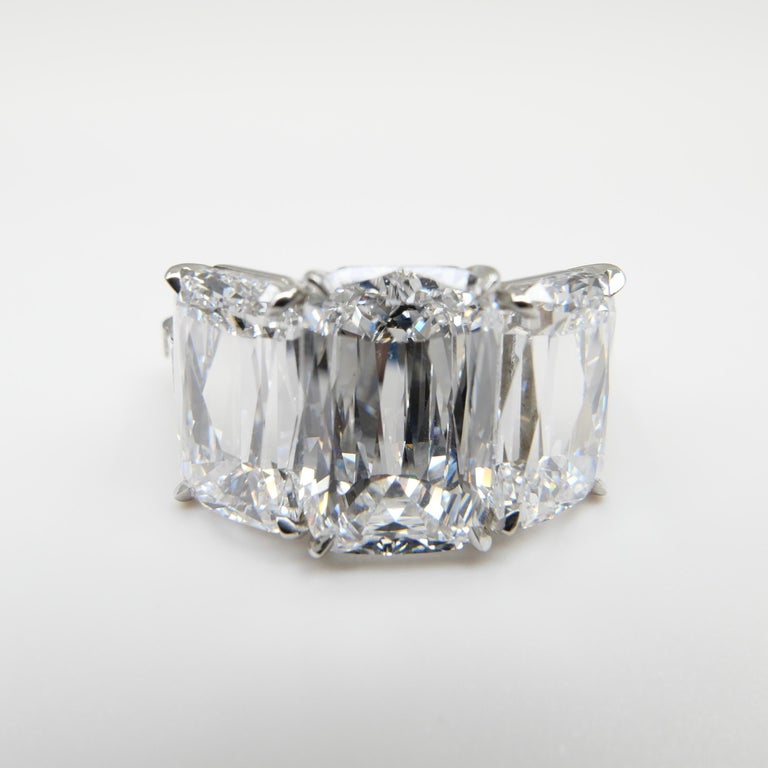 Important GIA Certified D IF Ashoka Diamond Cocktail Ring, Exquisitely Matched For Sale 7