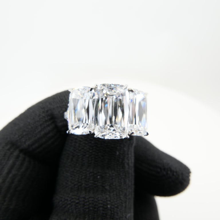 Important GIA Certified D IF Ashoka Diamond Cocktail Ring, Exquisitely Matched For Sale 8